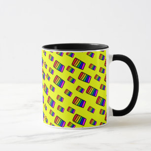 Mug Funky Neon Rainbow Block Motif