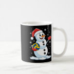 Mug Funky Volleyball Snowman Christmas Volleyball Play<br><div class="desc">Funky Volleyball Snowman Noël Joueur de volley-ball de Noël</div>