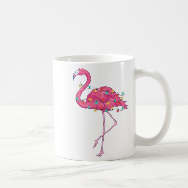 Mug Funky Xmas Lumières Nk Flamant rose Trocal Noël Da (Droite)