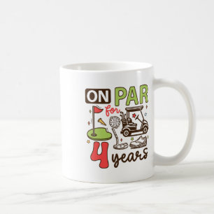 Mug Funny 4e Anniversaire Chemise de Golf 4 Ans Golfeu