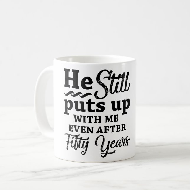 Mug Funny 50e anniversaire de Mariage (Devant gauche)