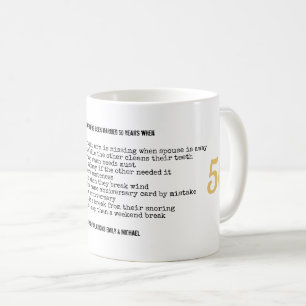 Mug FUNNY 50e anniversaire de Mariage Personnalisé