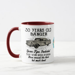 Mug Funny 50th Birthday Retro Car Banger Date d'ajout