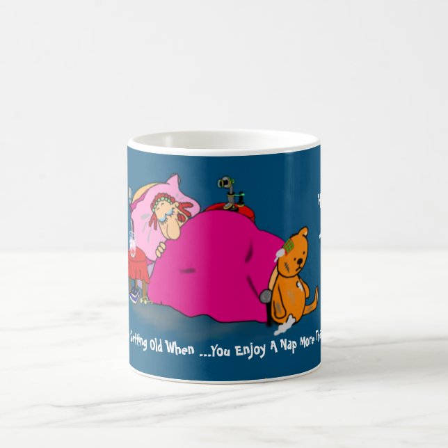 Mug Funny 50th Obtenir plus vieux sac - Love Naps Pers (Centre)