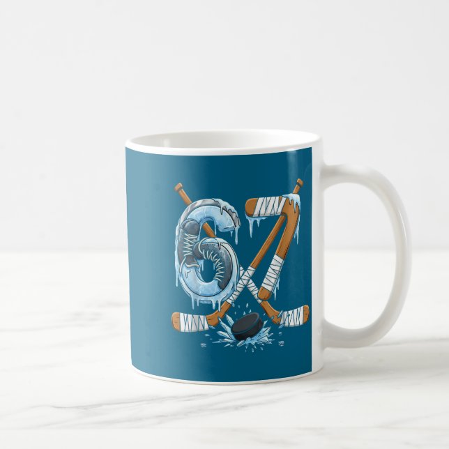 Mug Funny 67 Ice Hockey Drip Number 67 Ice Hockey  (Droite)