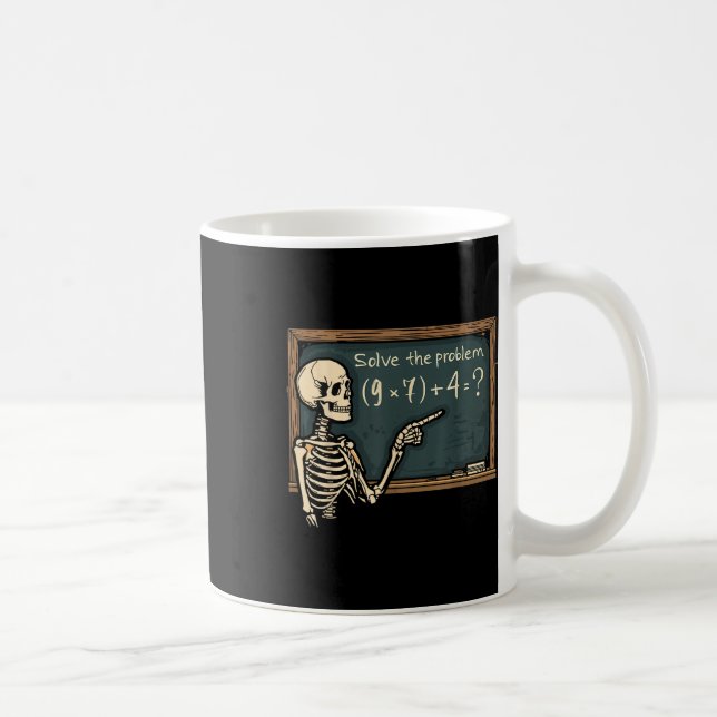 Mug Funny 67 Meme Brainrot Joke Halloween Skeleton Mat (Droite)