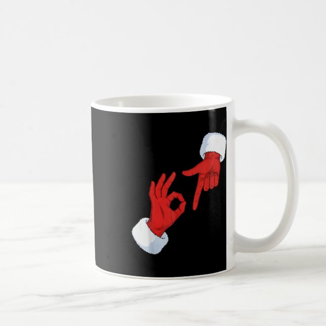Mug Funny 67 Meme Santa Hands Gesture Six Seven Slang  (Droite)