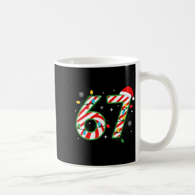 Mug Funny 67 Six Seven Meme Christmas Santa Hat Family (Droite)