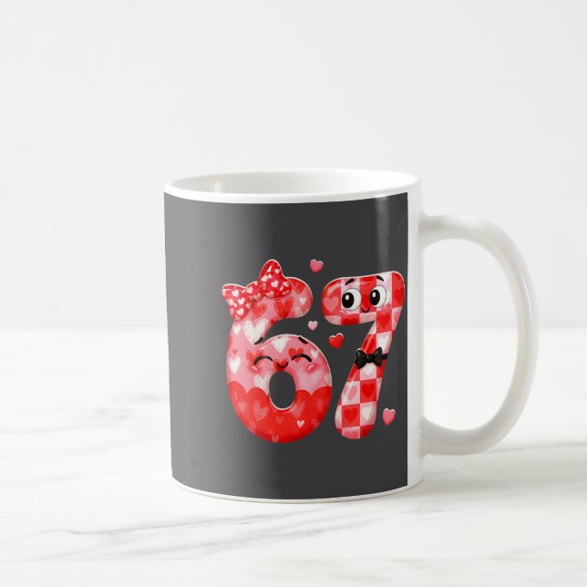 Mug Funny 67 Valentines Meme Six Seven Heart 6 7 Women (Droite)