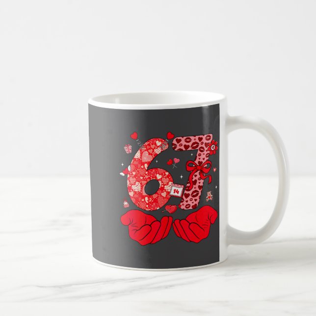 Mug Funny 6 7 Hands Meme Cute Valentine's Day Six Seve (Droite)