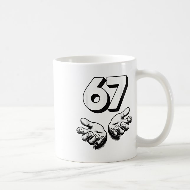 Mug Funny 6 7 Meme Gen Alpha Gen Z Slang Six Seven  (Droite)