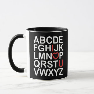 Mug Funny abc I LOVE YOU alphabet