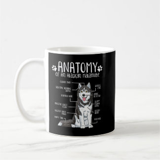 Mug Funny Anatomy Alaskan Malamute Amoureux des chiens