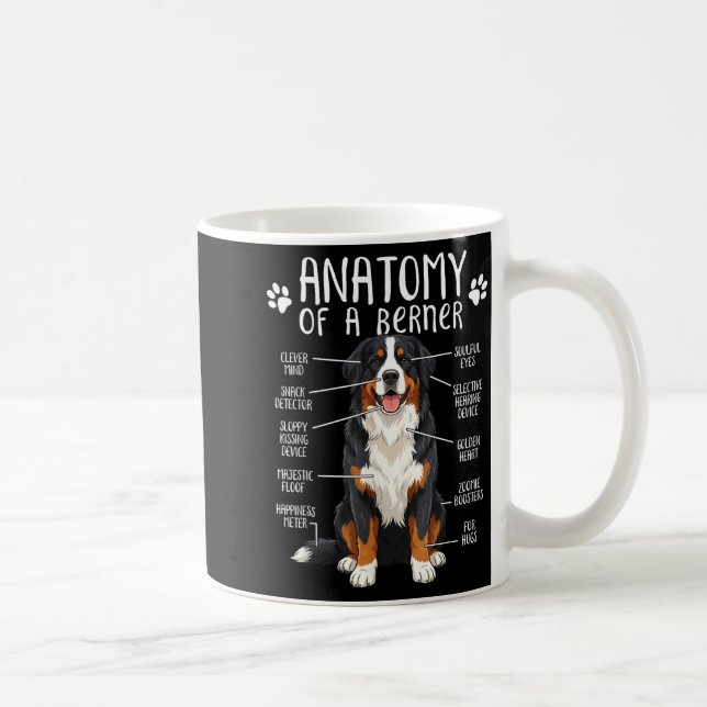 Mug Funny Anatomy Bernese Mountain Dog Cute Berner Lov (Droite)