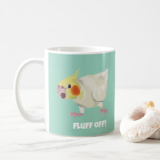 Mug Funny Angry Lutino Cockatiel Fluff Off Pet Parrot 