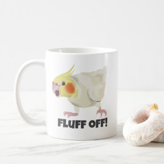 Mug Funny Angry Lutino Cockatiel Fluff Off Pet Parrot 