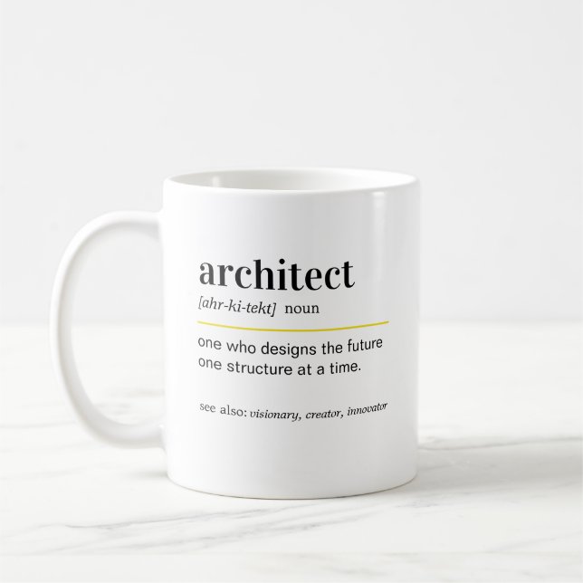 Mug Funny Architect Definition Gift (Gauche)