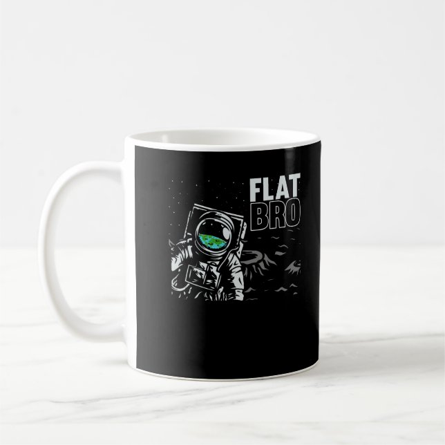 Mug Funny Astronaut Flat Earth Conspiration Théorie Hu (Gauche)