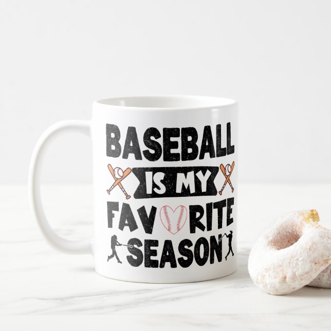Mug Funny Baseball Est Mon Cool De Saison Préféré Base (Avec donut)