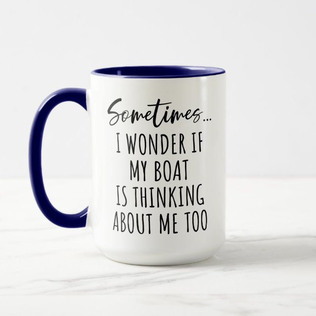 Mug Funny Bateau Nautique, Capitaine de bateau à doubl (Gauche)