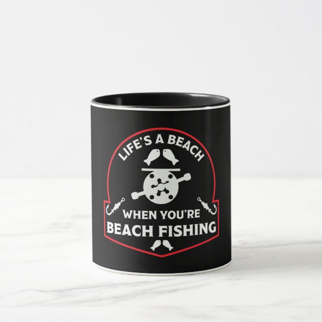Mug Funny Beach Fishing (Centre)