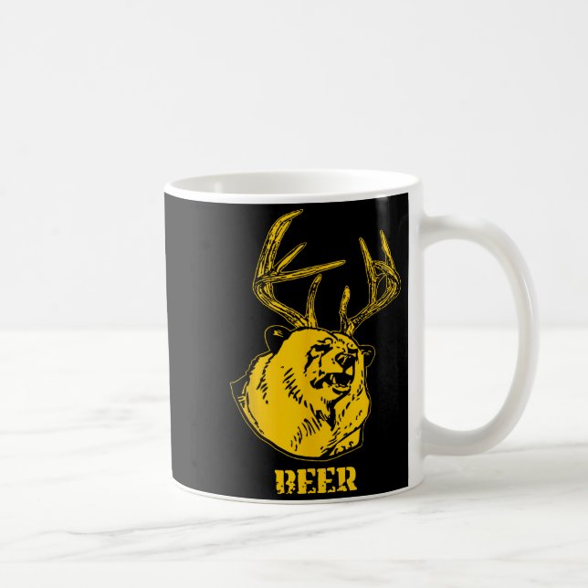 Mug Funny Bear Plus Deer Equals Beer Deer Hunting Usa  (Droite)