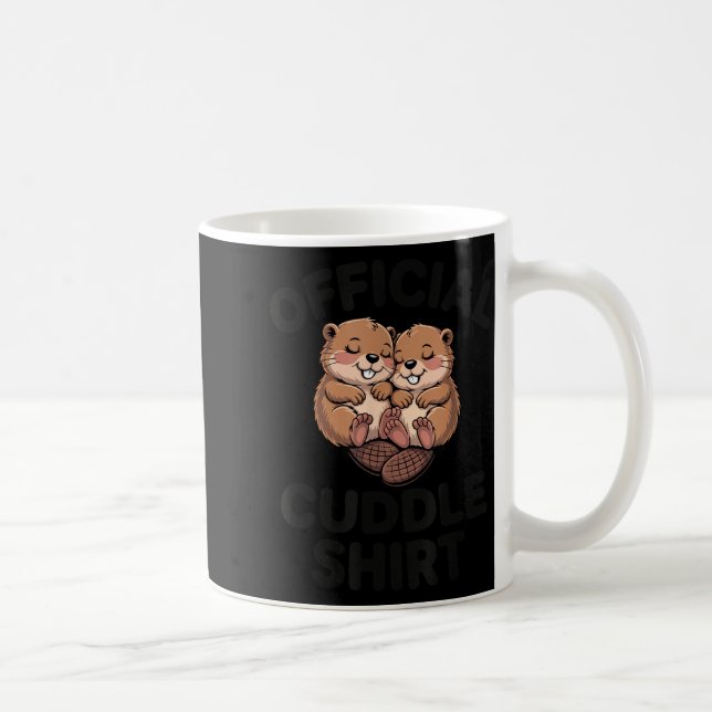 Mug Funny Beavers Hugging Cuddle  (Droite)