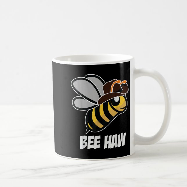 Mug Funny Bee Haw Bumble Bee Graphic Cowboy Casquette (Droite)