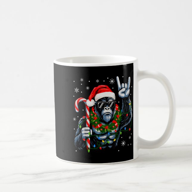 Mug Funny Bigfoot Rock On Pajamas Pjs Christmas Xmas M (Droite)
