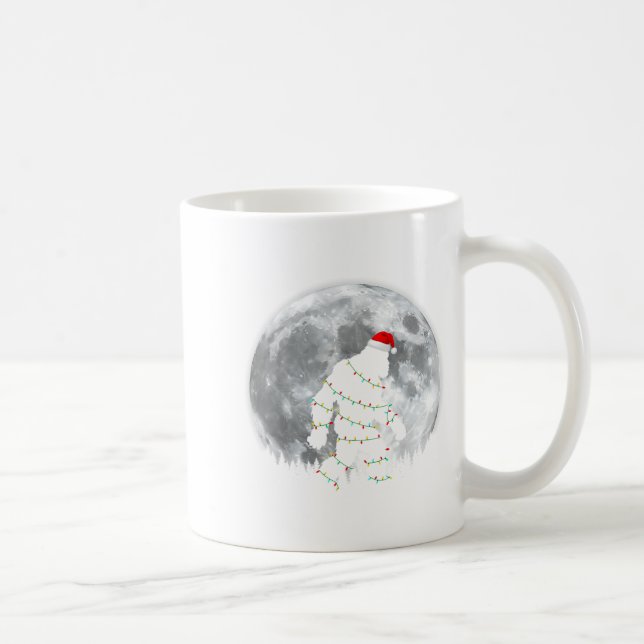Mug Funny Bigfoot Santa Moon Christmas Lights Xmas Sas (Droite)