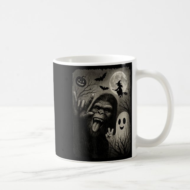 Mug Funny Bigfoot Selfie With Boo Halloween Costume Me (Droite)