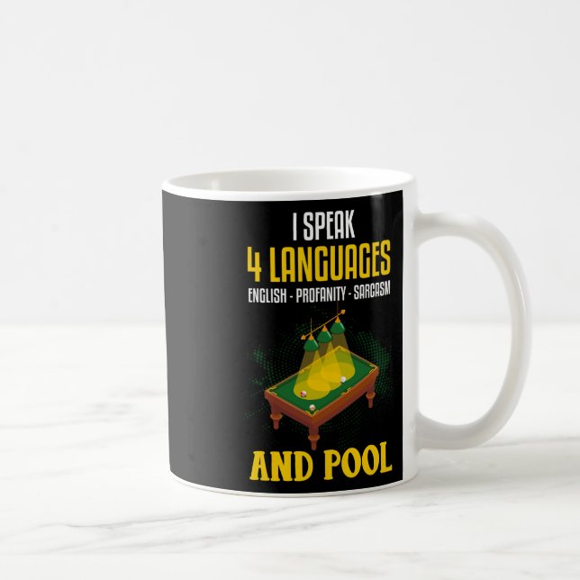 Mug Funny Billard Chemise Joie Sarcastique Billard Poo (Droite)