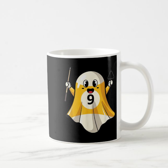 Mug Funny Billiard Citrouille fantôme Boo Halloween Ki (Droite)