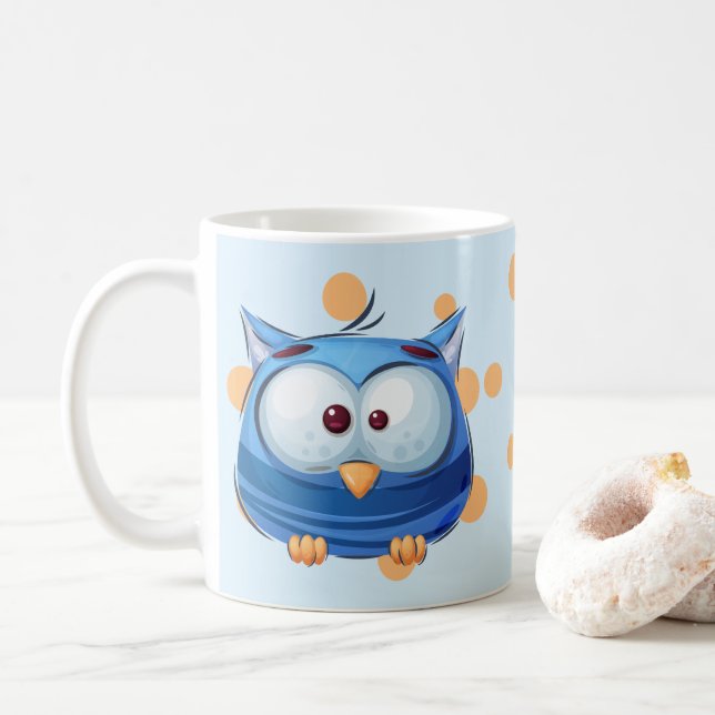 Mug Funny Bird Collection - Bleu (Avec donut)