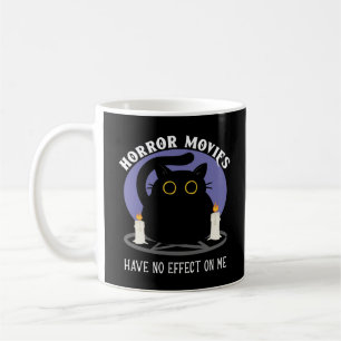 Mug Funny Black Cat aime le film d'horreur