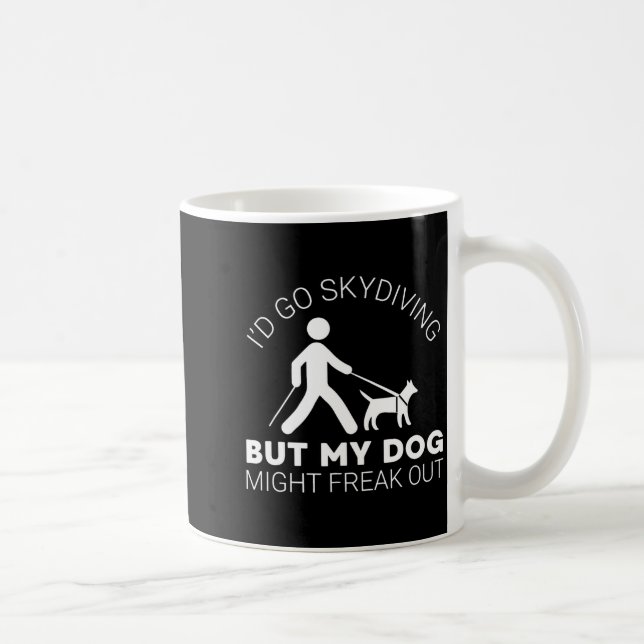 Mug Funny Blind Joke Gift Seeing Eye Dog Skydiving Bli (Droite)