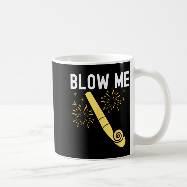 Mug Funny Blow Me Kiss Me Happy New Year Couple Matchi (Droite)
