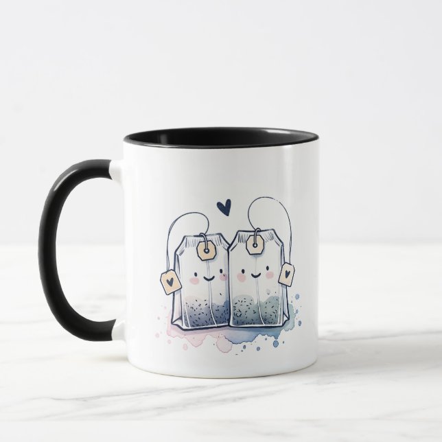 Mug Funny Blue Best-Tea Pun Humour amitié (Gauche)