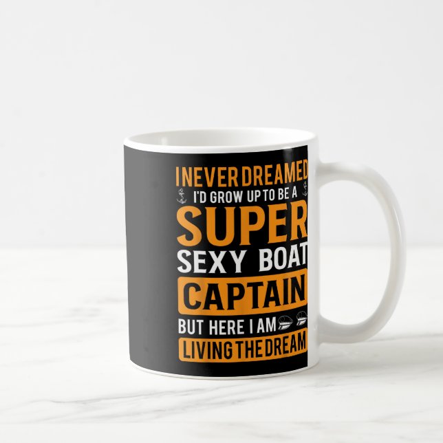 Mug Funny Boat Capitaine Design Pour Hommes Femmes Bat (Droite)
