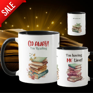 Mug Funny Book Lover Bibliophile Personnalisé Illustré