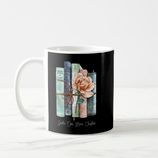 Mug Funny book lover quota, juste one more chapter, co (Gauche)