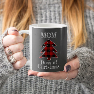 Mug Funny Boss Buffalo Plaid Tree