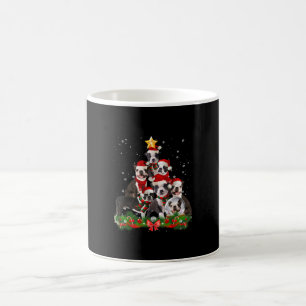 Mug Funny Boston Terrier Chien cadeau de Noël Arbre