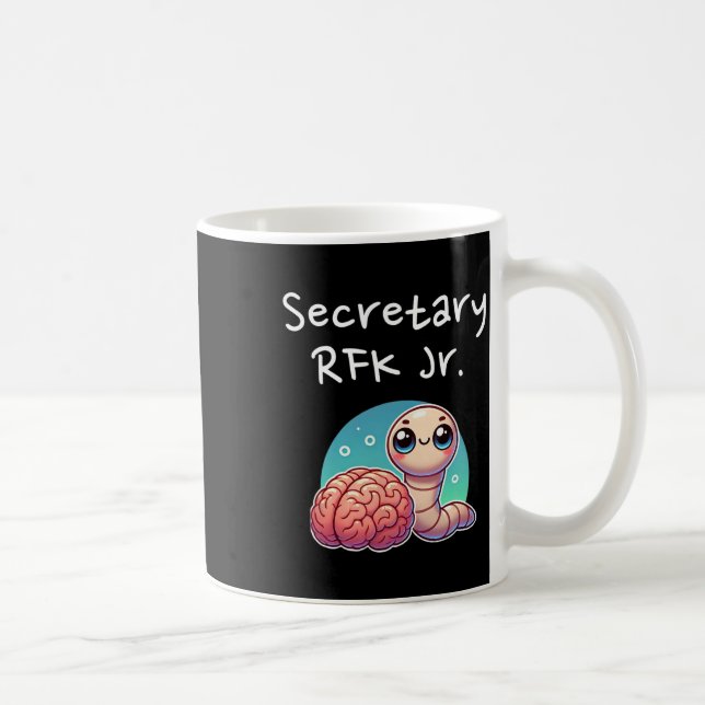 Mug Funny Brain Worm Secretary Rfk Jr.  (Droite)