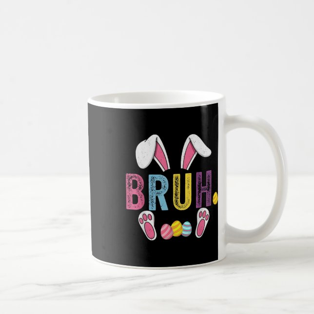 Mug Funny Bruh mème Jour de Pâques oeufs de lapin Ados (Droite)