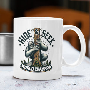 Mug Funny Cacher & Rechercher Champion du Monde Bigfoo