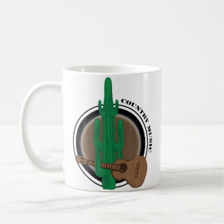 Mug Funny Cactus With Guitar Playing Country Music