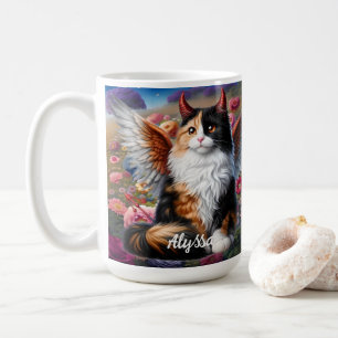 Mug Funny Calico Demon et Angel Cat