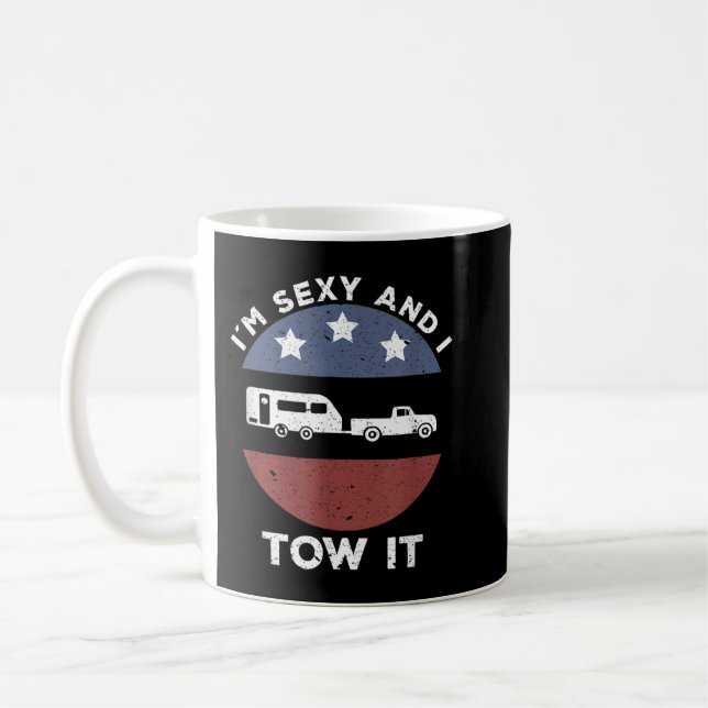 Mug Funny Camping RV Je Suis Sexy Et Je Le Raconte (Gauche)
