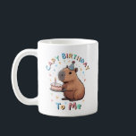 Mug Funny Capybara Capy Birthday To Me Party pour enfa<br><div class="desc">Funny Capybara Capy Birthday To Me Party pour le design pour enfants. Ce design d'anniversaire amusant de Capybara met en vedette un casquette de fête et tient un gâteau d'anniversaire avec une bougie,  Idéal pour les enfants,  les filles,  les garçons,  les parents,  maman,  papa,  et les fêtes d'anniversaire.</div>